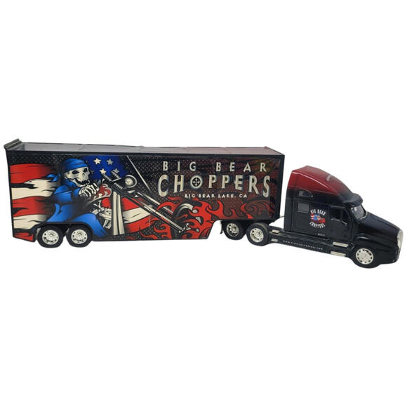 Big Bear Choppers 1:32 Diecast 53’ Kenworth Show Semi Truck Tractor Trailer Jada